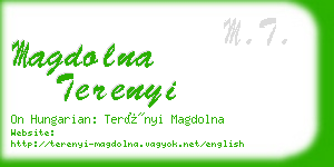 magdolna terenyi business card